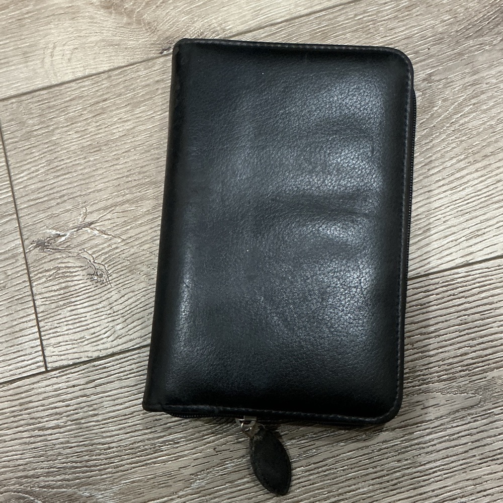 Day Timer Black Leather Planner Binder